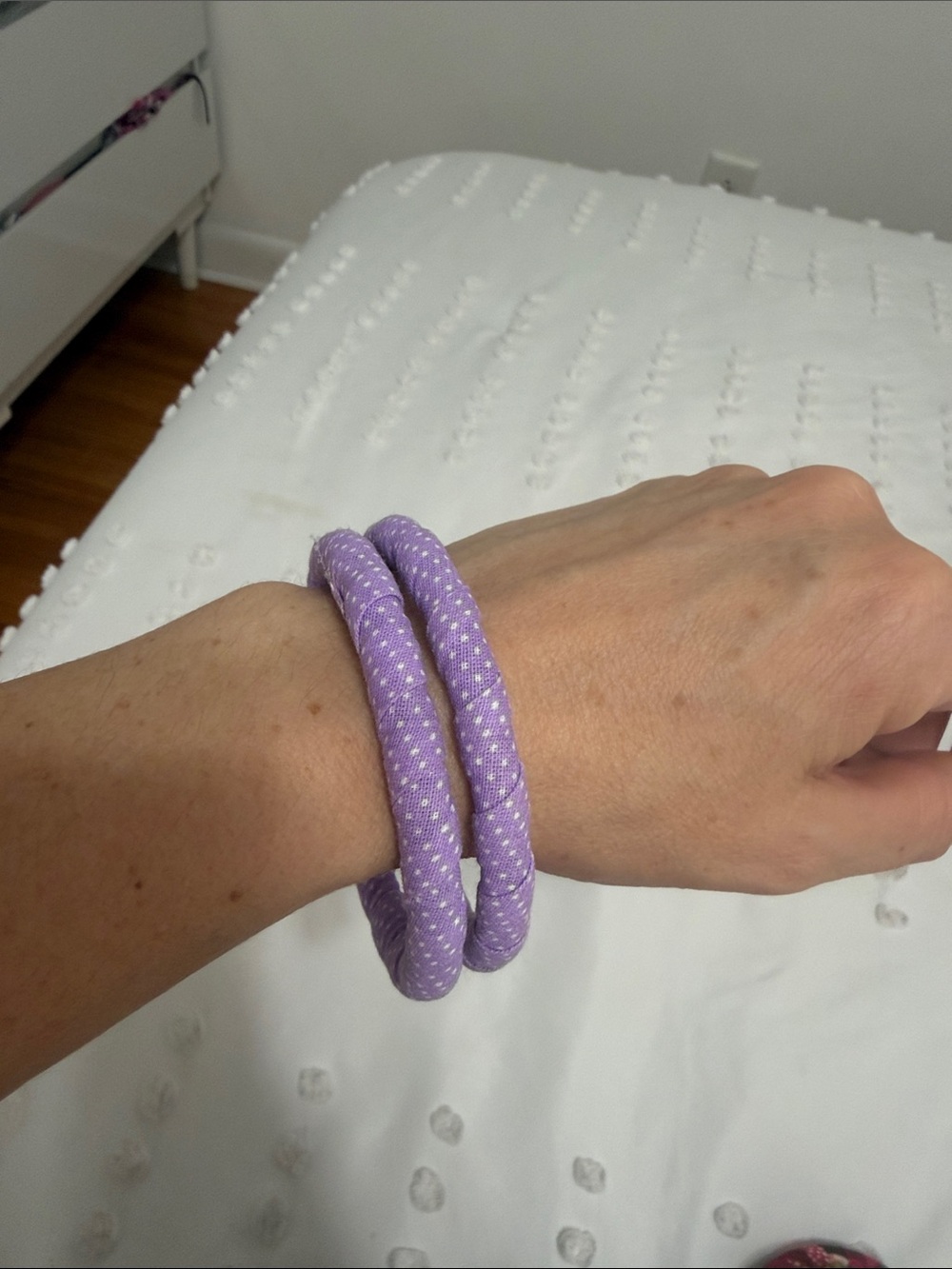 Lavender Wrapped Rope Bangle Bracelet - Women's Jewelry